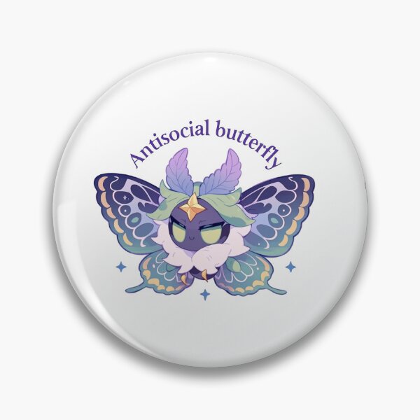 Item preview, Antisocial butterfly moth designed and sold by MendaciousMina.