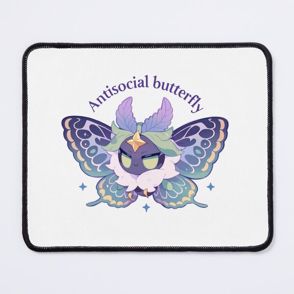 Item preview, Antisocial butterfly moth designed and sold by MendaciousMina.