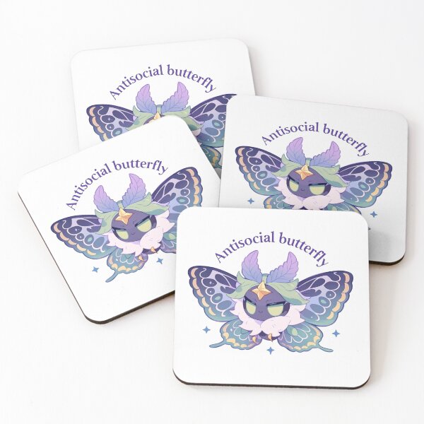 Item preview, Antisocial butterfly moth designed and sold by MendaciousMina.