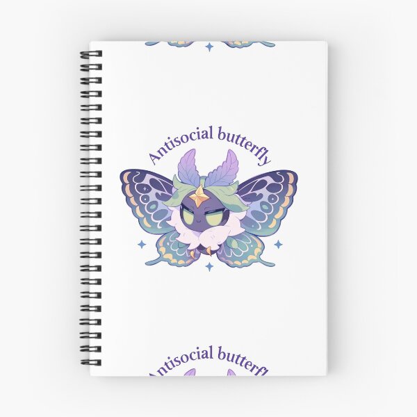 Item preview, Antisocial butterfly moth designed and sold by MendaciousMina.