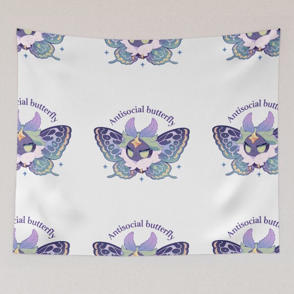 Item preview, Antisocial butterfly moth designed and sold by MendaciousMina.
