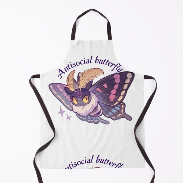 Item preview, Antisocial butterfly moth designed and sold by MendaciousMina.