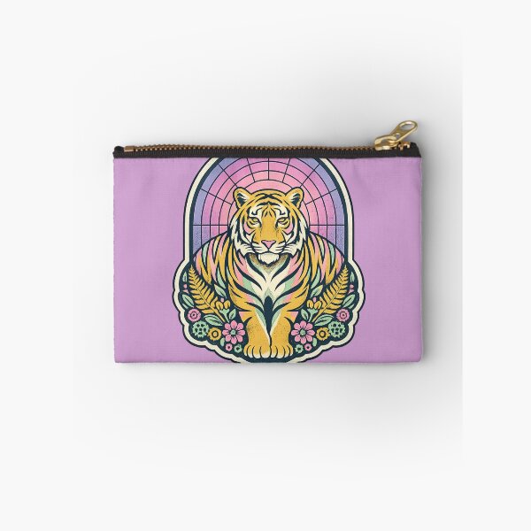 Item preview, Retro Tiger Floral Badge Vintage Boho Wildlife Sticker Art designed and sold by VibeMax.