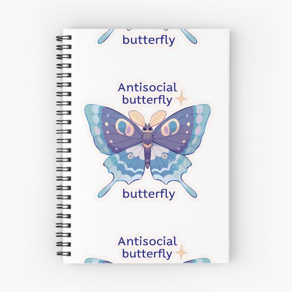Item preview, Antisocial butterfly moth designed and sold by MendaciousMina.
