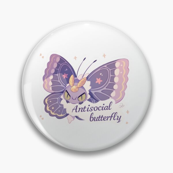 Item preview, Antisocial butterfly moth designed and sold by MendaciousMina.