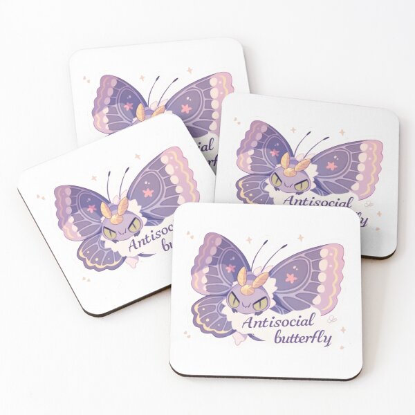 Item preview, Antisocial butterfly moth designed and sold by MendaciousMina.