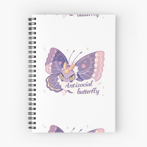 Item preview, Antisocial butterfly moth designed and sold by MendaciousMina.
