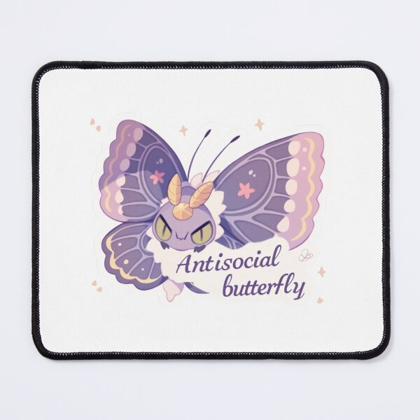 Item preview, Antisocial butterfly moth designed and sold by MendaciousMina.