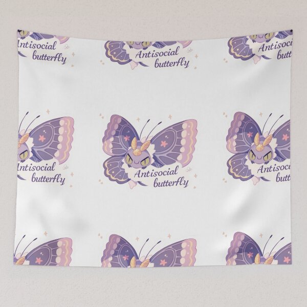 Item preview, Antisocial butterfly moth designed and sold by MendaciousMina.