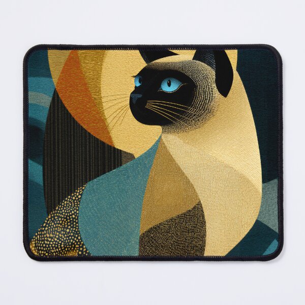 Item preview, Elegant Geometric Siamese Cat Profile designed and sold by EK-World.