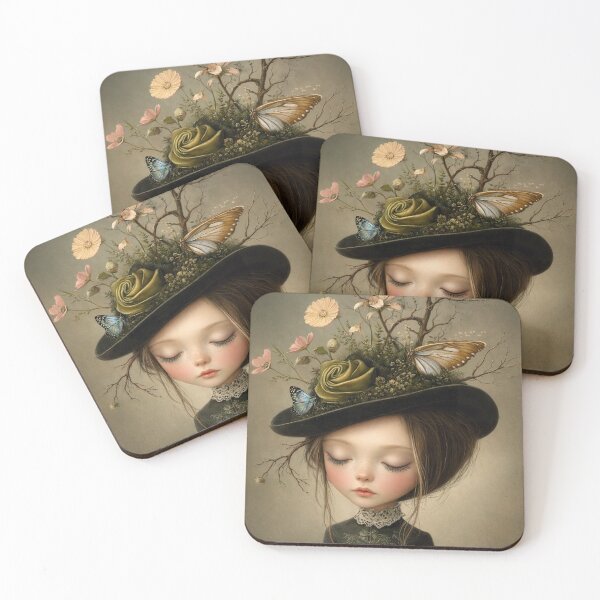 Item preview, The Girl Who Carried a Garden. Pop Surrealism Portrait inspired by Mark Ryden. Lowbrow art.. designed and sold by Piagor.