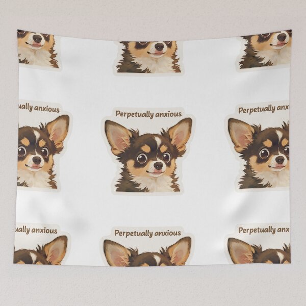 Item preview, Perpetually anxious chihuahua designed and sold by MendaciousMina.