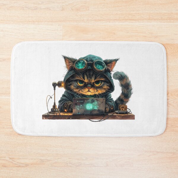 Item preview, Dark Steampunk Cat Tech Operator Character designed and sold by BetweenForms.