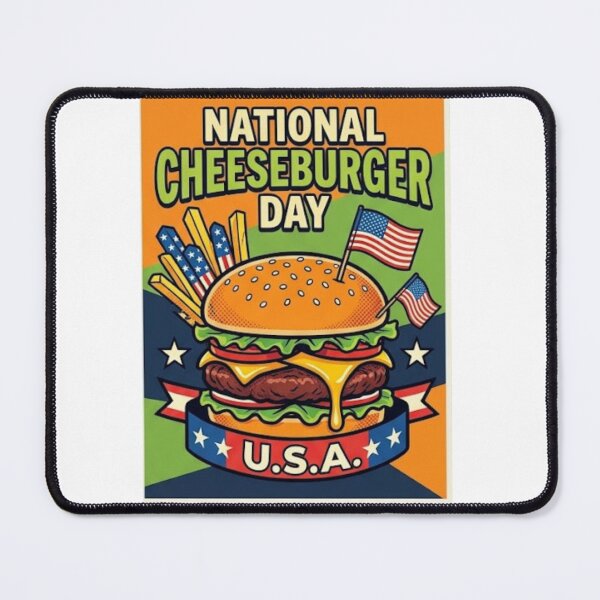 Item preview, National Cheeseburger Day T-Shirts ver 2 | Happy Cheeseburger Day | Burger Lover Fast Food Cheese Tee designed and sold by CosmicNook1.