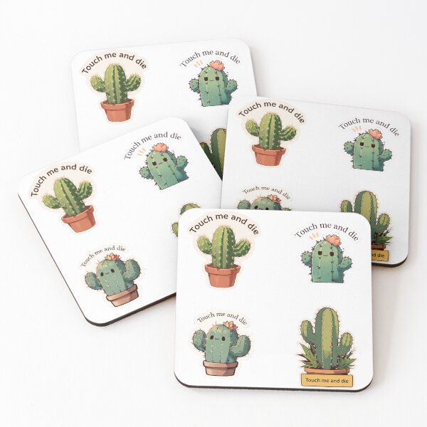 Item preview, Mini Touch me and die cacti sticker pack designed and sold by MendaciousMina.