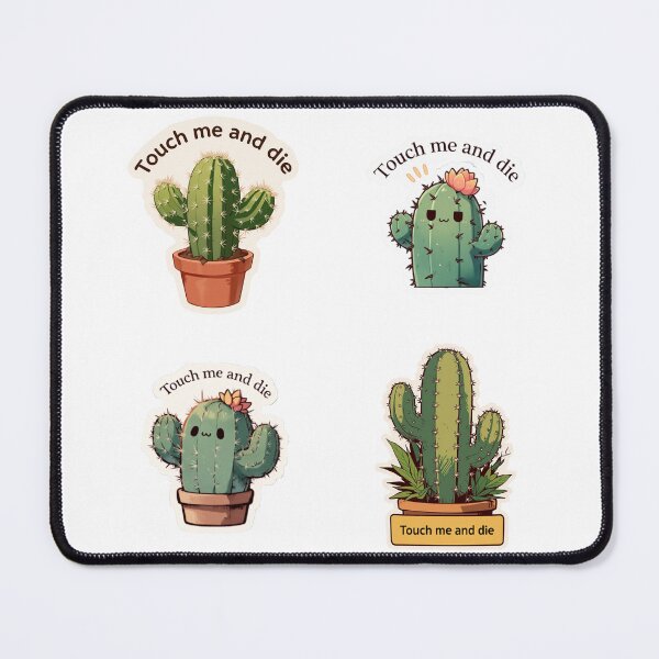 Item preview, Mini Touch me and die cacti sticker pack designed and sold by MendaciousMina.