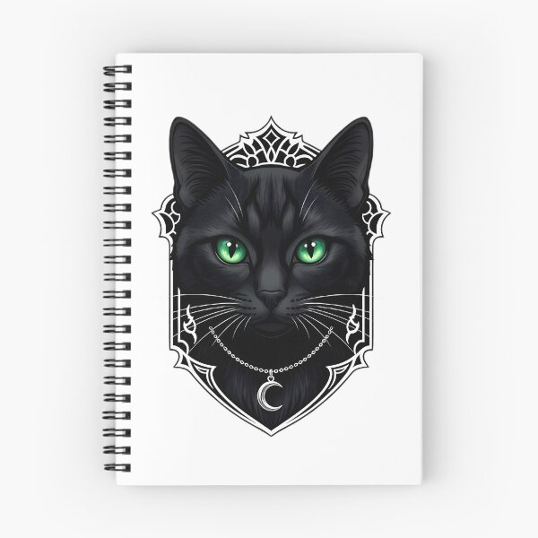 Item preview, Gothic Black Cat Emerald Eyes designed and sold by IllumeInk.
