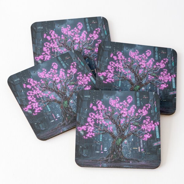 Item preview, Cybernetic Spring Neon Cherry Blossom Cyberpunk designed and sold by ryanguas.