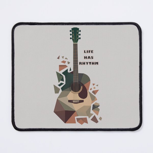 Item preview, Geometric Acoustic Guitar - Life Has Rhythm Modern Art designed and sold by Art-Arcade6.