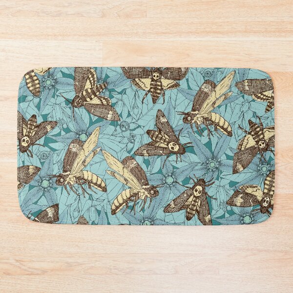 Item preview, Death's-head hawkmoth teal designed and sold by scrummy.