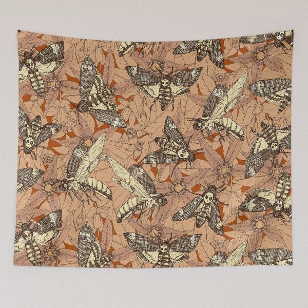 Item preview, Death's-head hawkmoth rust designed and sold by scrummy.