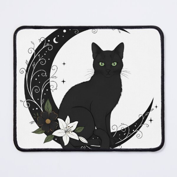 Item preview, Moon Garden Black Cat designed and sold by IllumeInk.