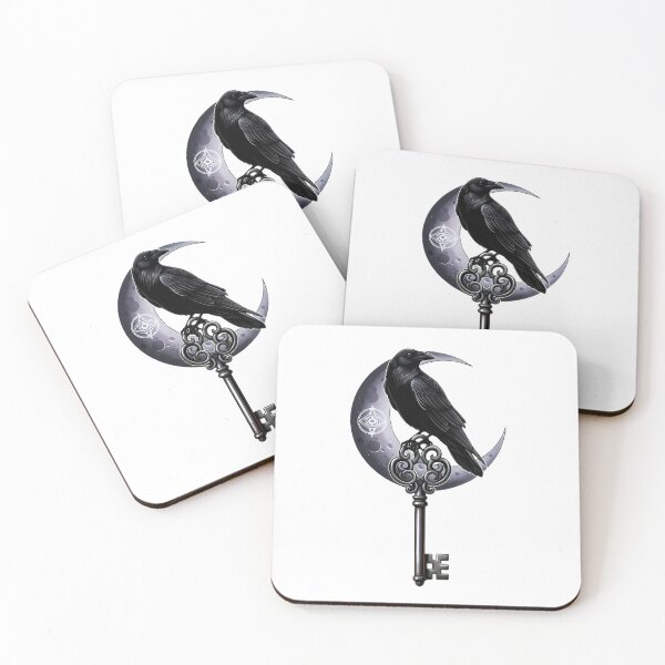 Item preview, Raven Key Moon Emblem designed and sold by IllumeInk.