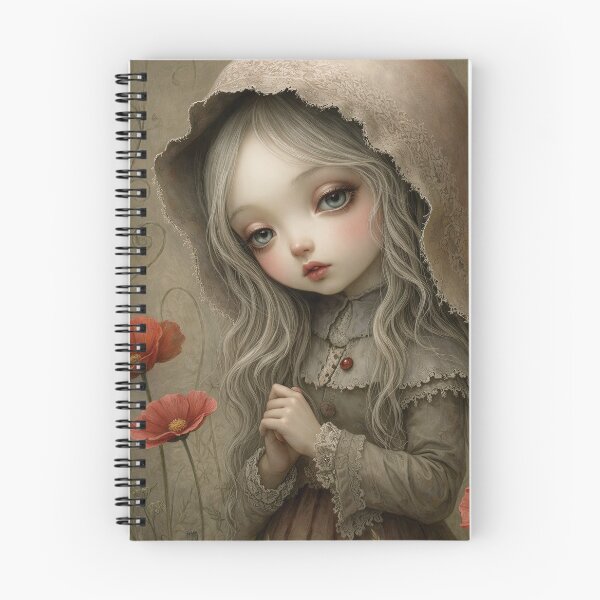 Item preview, Where Poppies Remember. Pop Surrealism Portrait inspired by Mark Ryden. Lowbrow art.. designed and sold by Piagor.