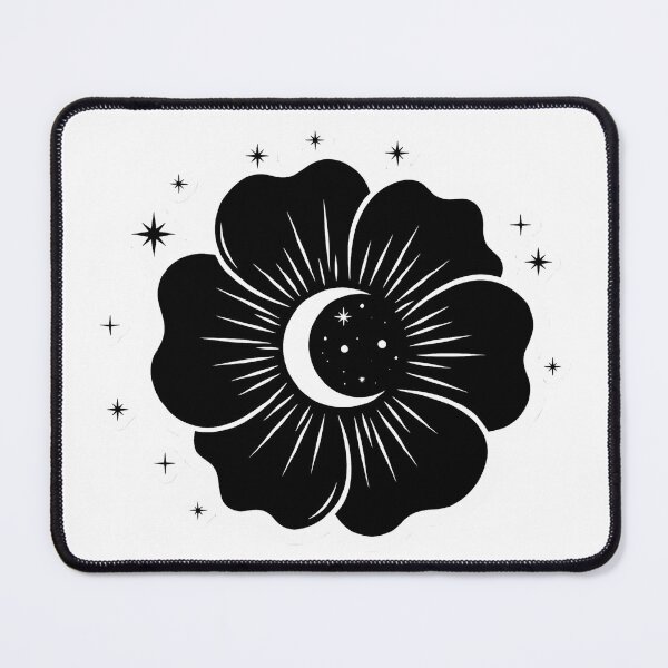 Item preview, Celestial Black Flower Seal designed and sold by IllumeInk.