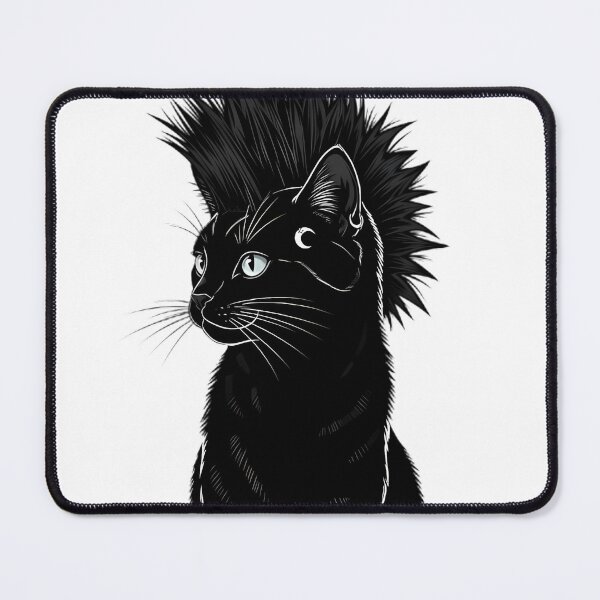 Item preview, Punk Cat Dark Mohawk designed and sold by IllumeInk.