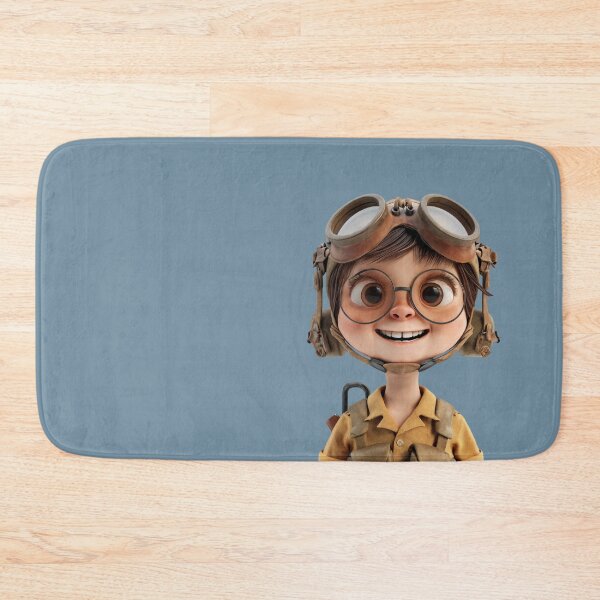 Item preview, Cheerful Young Pilot with Vintage Aviator Goggles designed and sold by Thalassora.