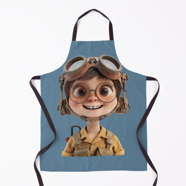 Item preview, Cheerful Young Pilot with Vintage Aviator Goggles designed and sold by Thalassora.