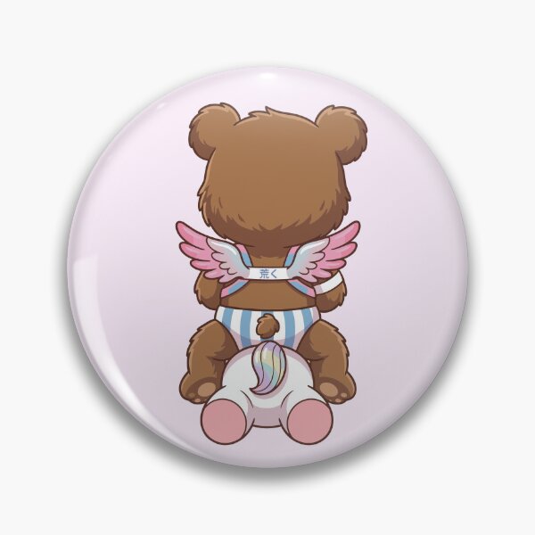 Item preview, 05 Cute Chibi Bear Kawaii  Unicorn   Rainbow Leather BDSM (back)  designed and sold by KUMAINK.