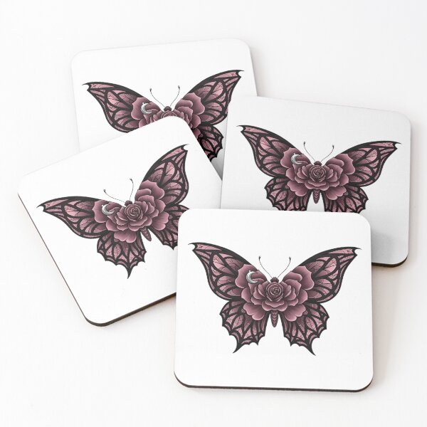 Item preview, Gothic Butterfly Night Rose designed and sold by IllumeInk.