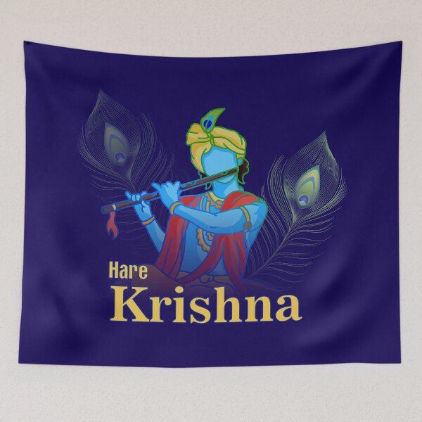 Item preview, Lord Krishna Playing Flute T-Shirt Design | Hare Krishna Spiritual Art | Indian Mythology Devotional Graphic designed and sold by Anikagroups.