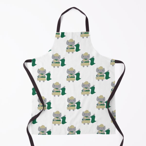 Item preview, Cute Color Guard Cat with Flag Green and Gold designed and sold by ValeriesGallery.