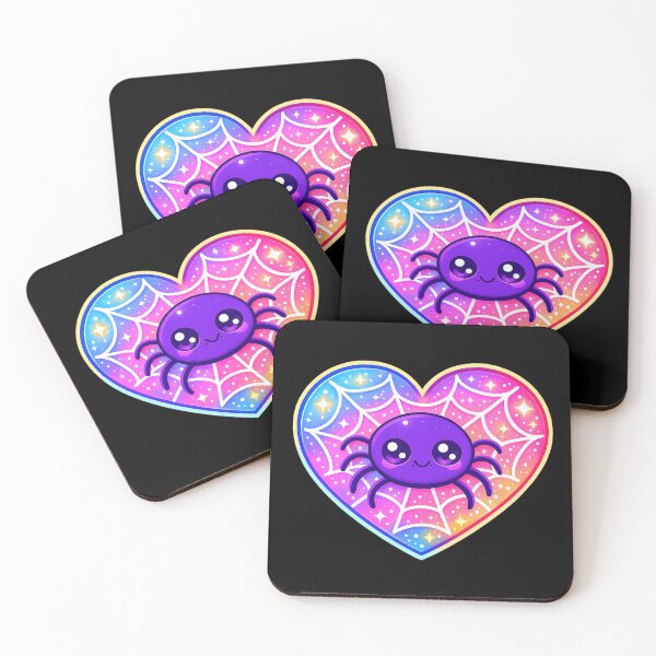 Item preview, Kawaii Spider with Rainbow Heart Web designed and sold by Questionable Taste.