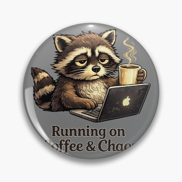 Item preview, Caffeinated Raccoon designed and sold by Lunatik Cat.