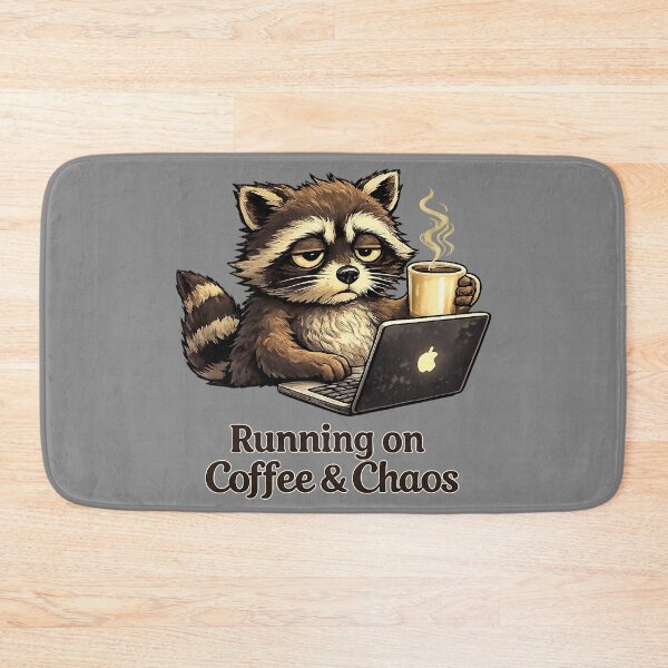 Item preview, Caffeinated Raccoon designed and sold by Lunatik Cat.