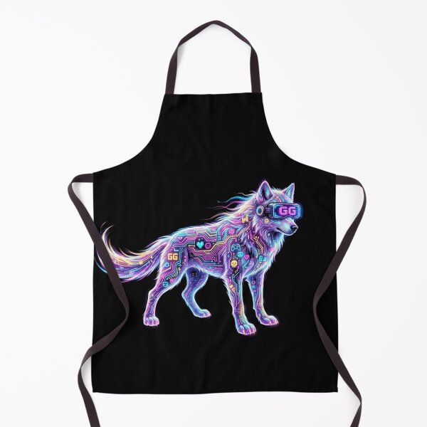 Item preview, Cyberpunk Neon Wolf - GG Gamer Aesthetic designed and sold by SlawOnly.