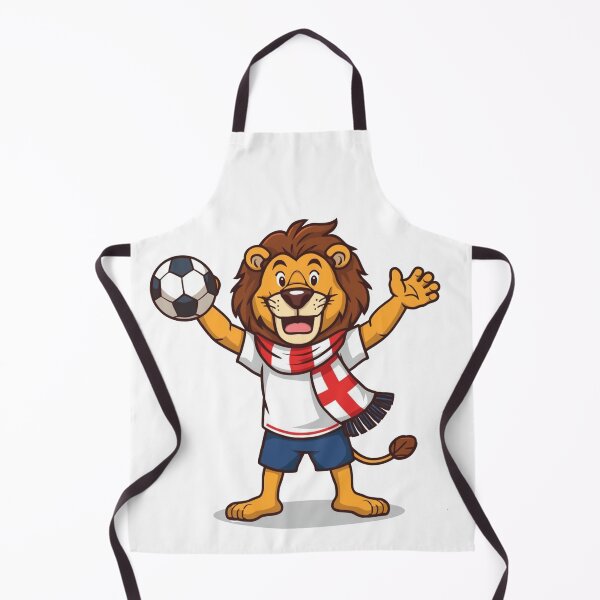 Item preview, Friendly England Lion Football Soccer Mascot Art designed and sold by PMTaurus.