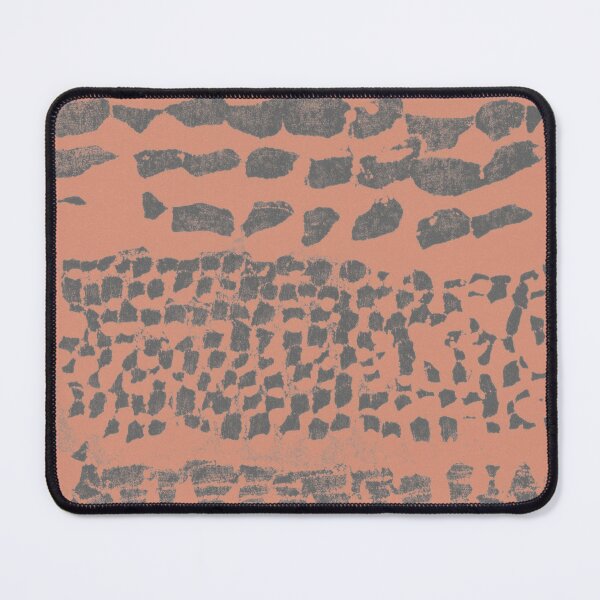 Item preview, Three Grains Textured Monoprint - Coral + Slate designed and sold by Irene Estelle.