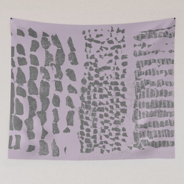 Item preview, Three Grains Textured Monoprint - Dust + Slate designed and sold by Irene Estelle.
