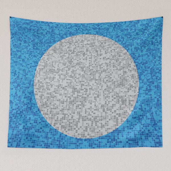 Item preview, Blue Mosaic Pattern with Central Circle designed and sold by Arturo Daniel Garcia Palomo.
