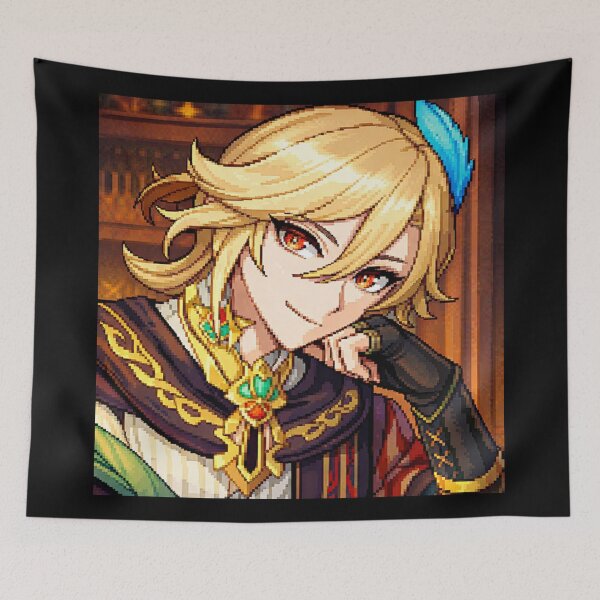 Item preview, genshin kaveh pixel art designed and sold by lilypadblue.