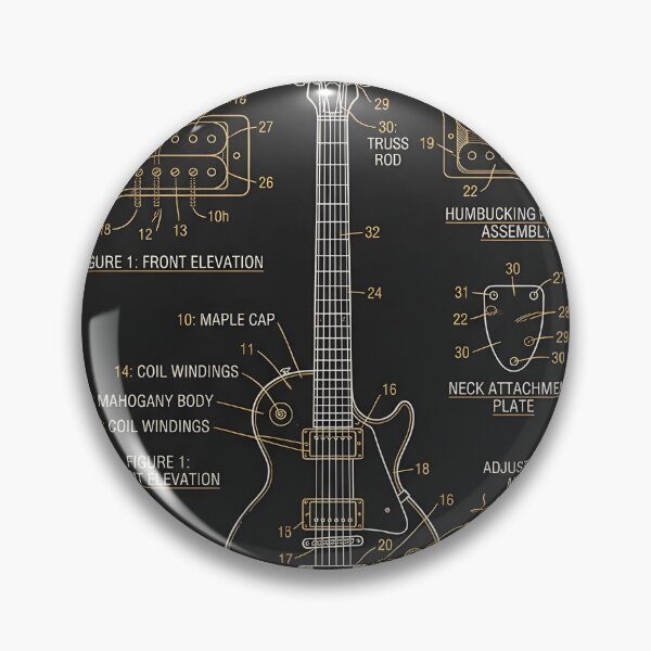 Item preview, Vintage Electric Guitar Patent Art - Classic Rock Schematic designed and sold by GreatPeopleMind.