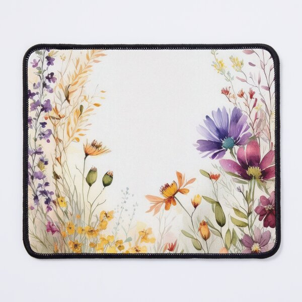 Item preview, Boho watercolour pastel wildflower garden painting, nature inspired neutral colours floral spring botanical flowers designed and sold by navitalidesign.