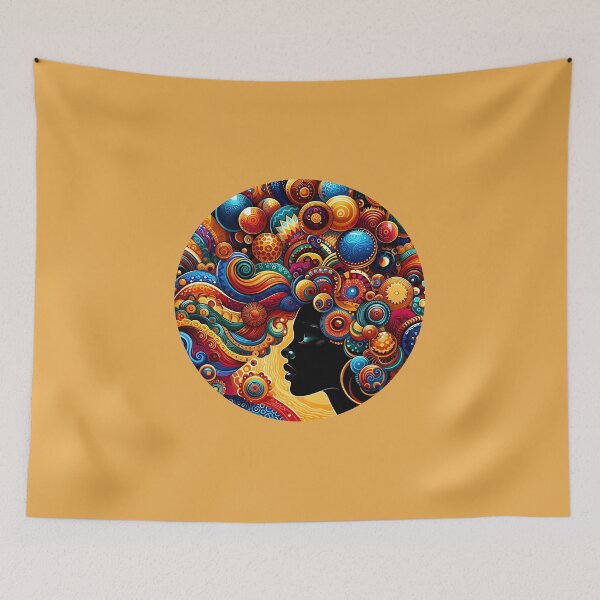 Item preview, Psychedelic Afro Woman: Explosion of Colors designed and sold by Indoni.