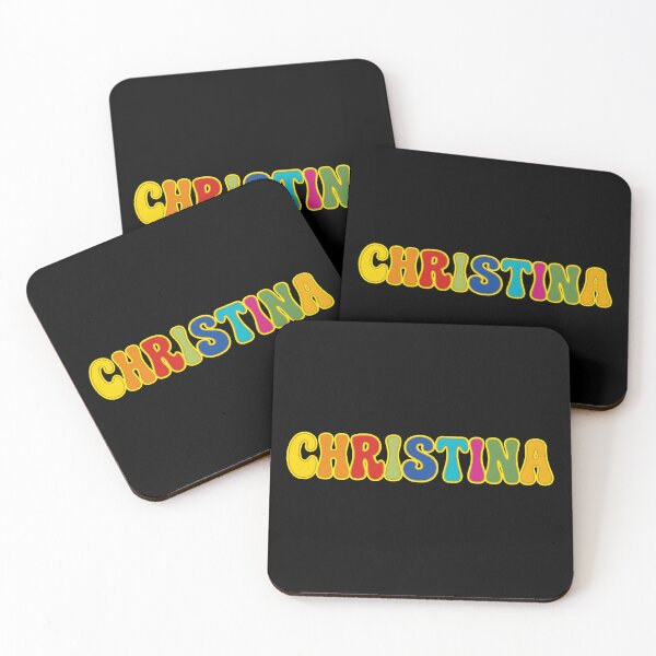 Item preview, ❤️ Christina Personalized Name Wavy Retro Shirt, Coffee Mug, Sticker Gift designed and sold by HelixPedia.