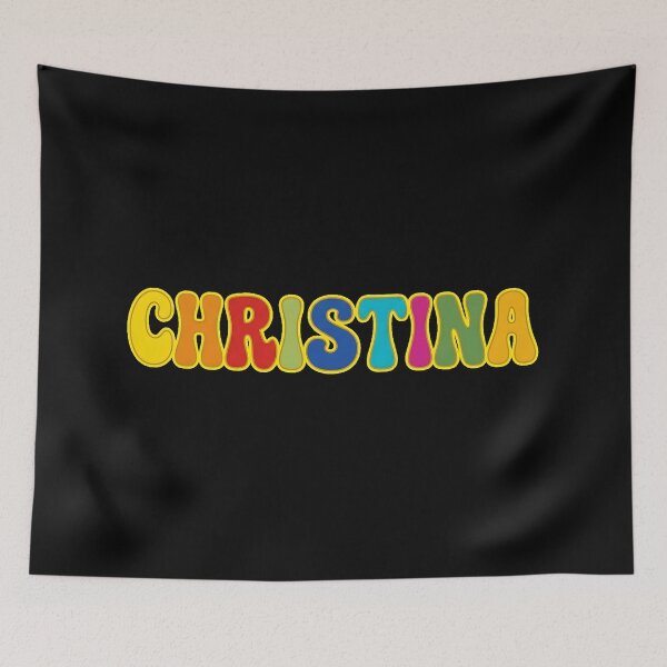 Item preview, ❤️ Christina Personalized Name Wavy Retro Shirt, Coffee Mug, Sticker Gift designed and sold by HelixPedia.